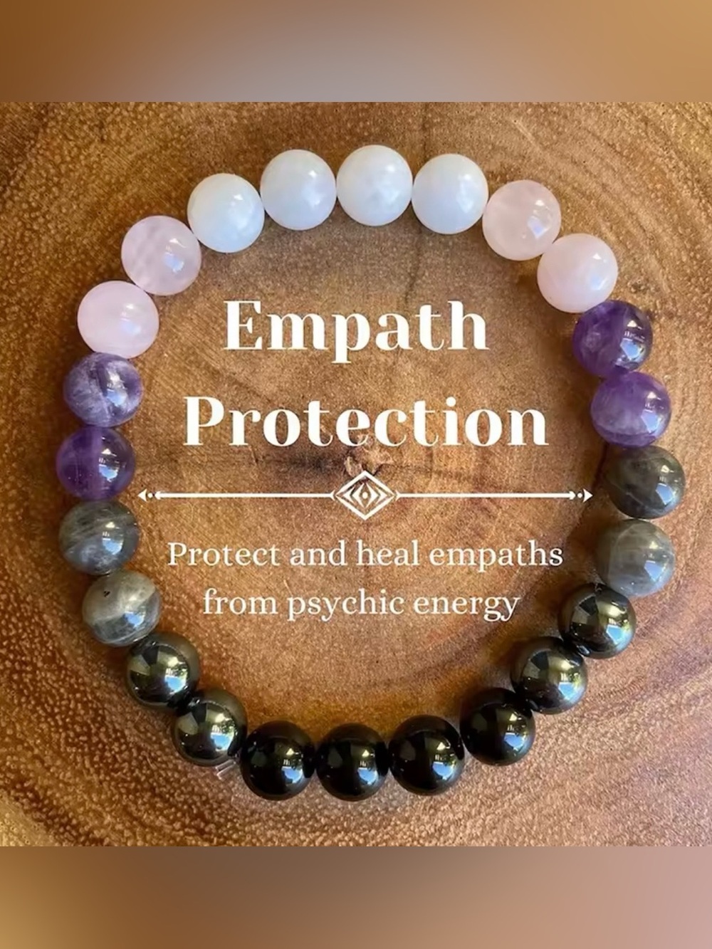 JD Gems jewelry empath protection Beaded Bracelet natural stone 6/8/10mm